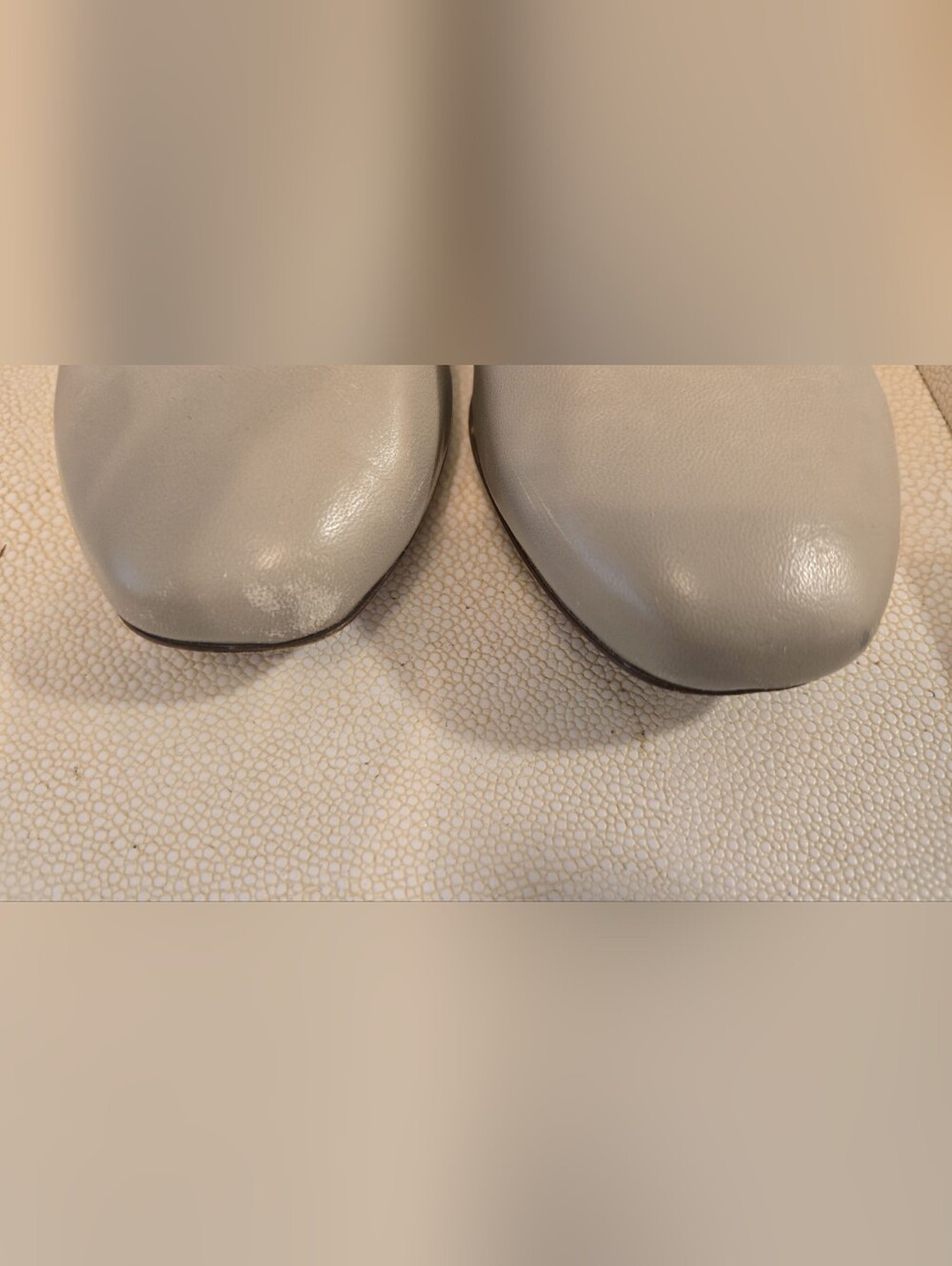 Dolce & Gabbana Light Gray Leather Pointed Toe Heels - Picture 3 of 3